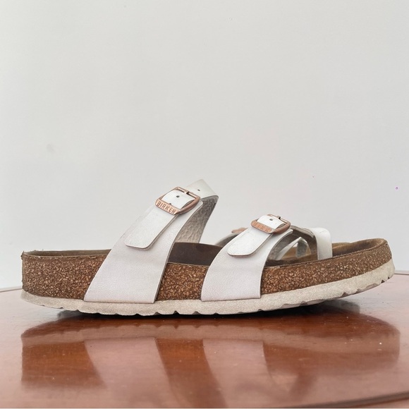Birkenstock Women’s Mayari Birko Flor White Strap Sandals | EU 39 - Picture 1 of 8